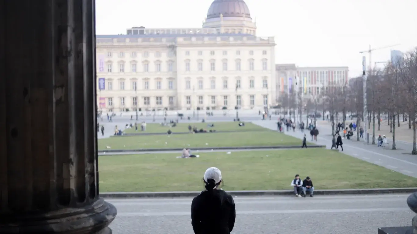 Blick auf Lustgarten und Schloss